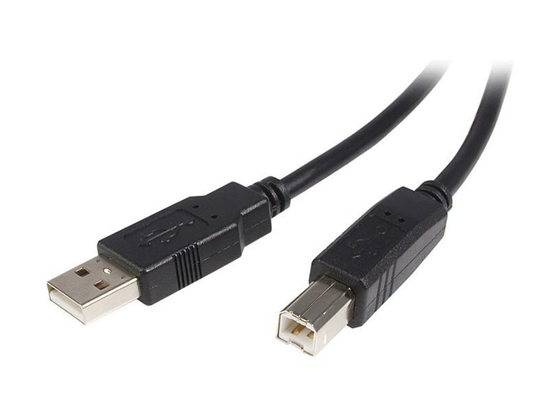 StarTech.com Câble USB 2.0 A vers B de 5 m - Cordon USB A vers USB B - M/M - Câble USB - USB (M) pour USB type B (M) - USB 2.0 - 5 m - noir - USB2HAB5M - Câbles USB