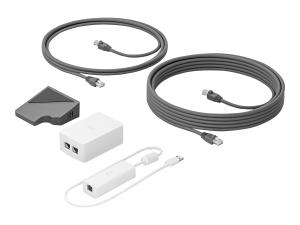 Logitech Cat5e Kit - Kit d'accessoires pour vidéo conférence - pour Logitech Base Bundle, RoomMate + MeetUp + Tap IP; Tap pour les équipes Microsoft - 952-000019 - Audio et visioconférences