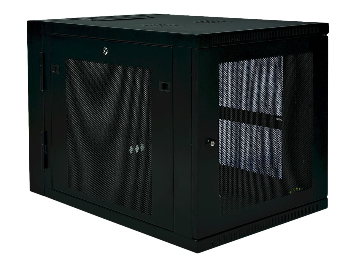 Tripp Lite 12U Wall Mount Rack Enclosure Server Cabinet Hinged 33" Extended Depth - Rack armoire - montable sur mur - noir - 12U - 19" - SRW12US33 - Accessoires pour serveur