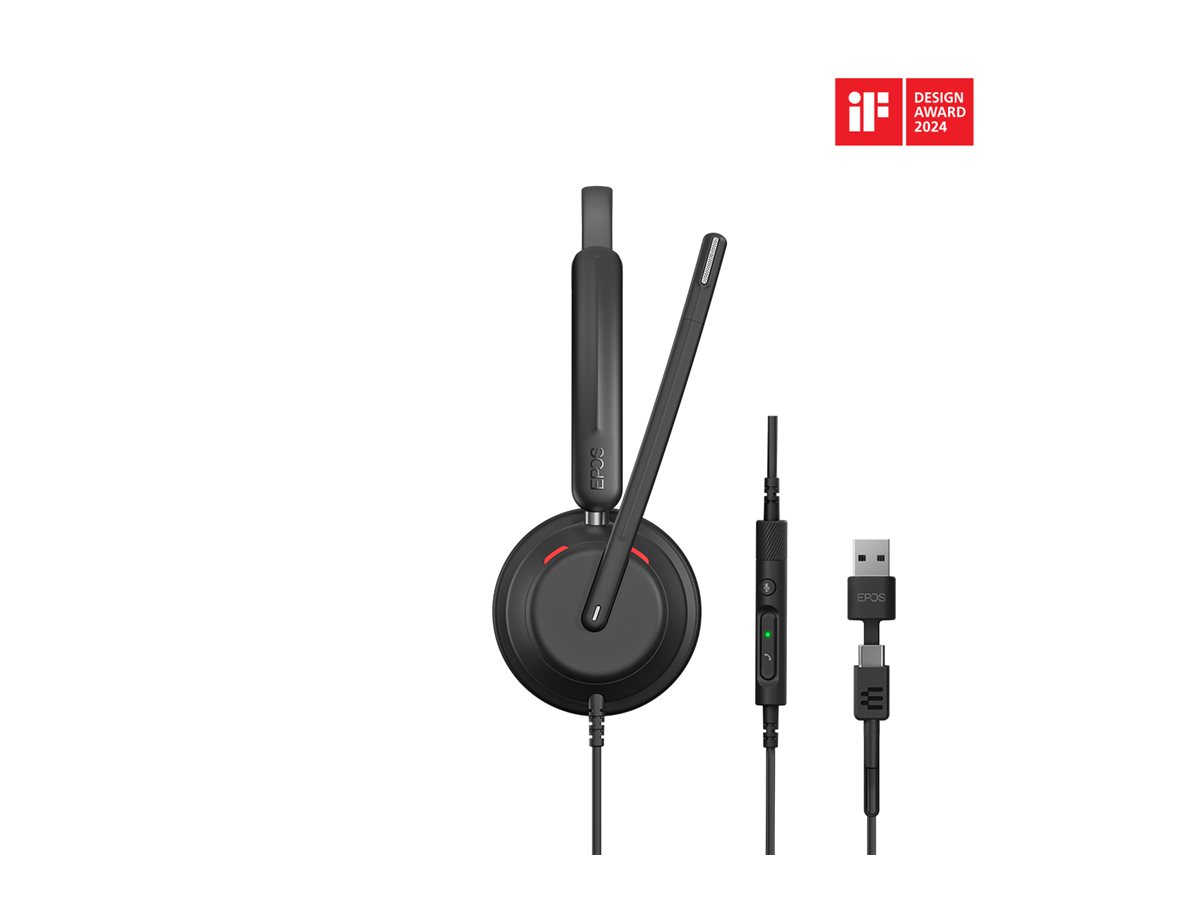 EPOS IMPACT 760 - Micro-casque - sur-oreille - filaire - USB-C - noir - 1001213 - Écouteurs