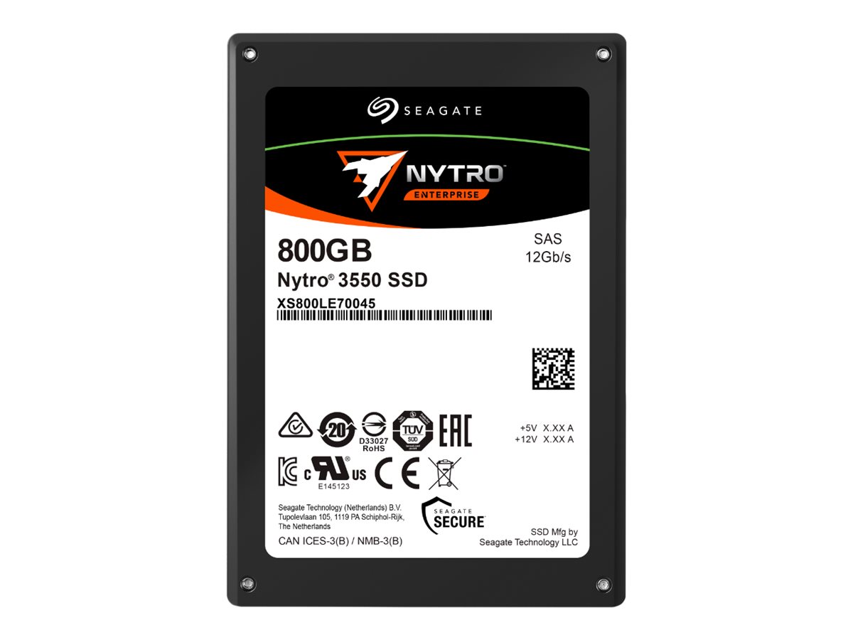 Seagate Nytro 3550 XS800LE70045 - SSD - charges de travail mixtes - 800 Go - interne - 2.5" - SAS 12Gb/s - XS800LE70045 - Disques durs pour ordinateur portable