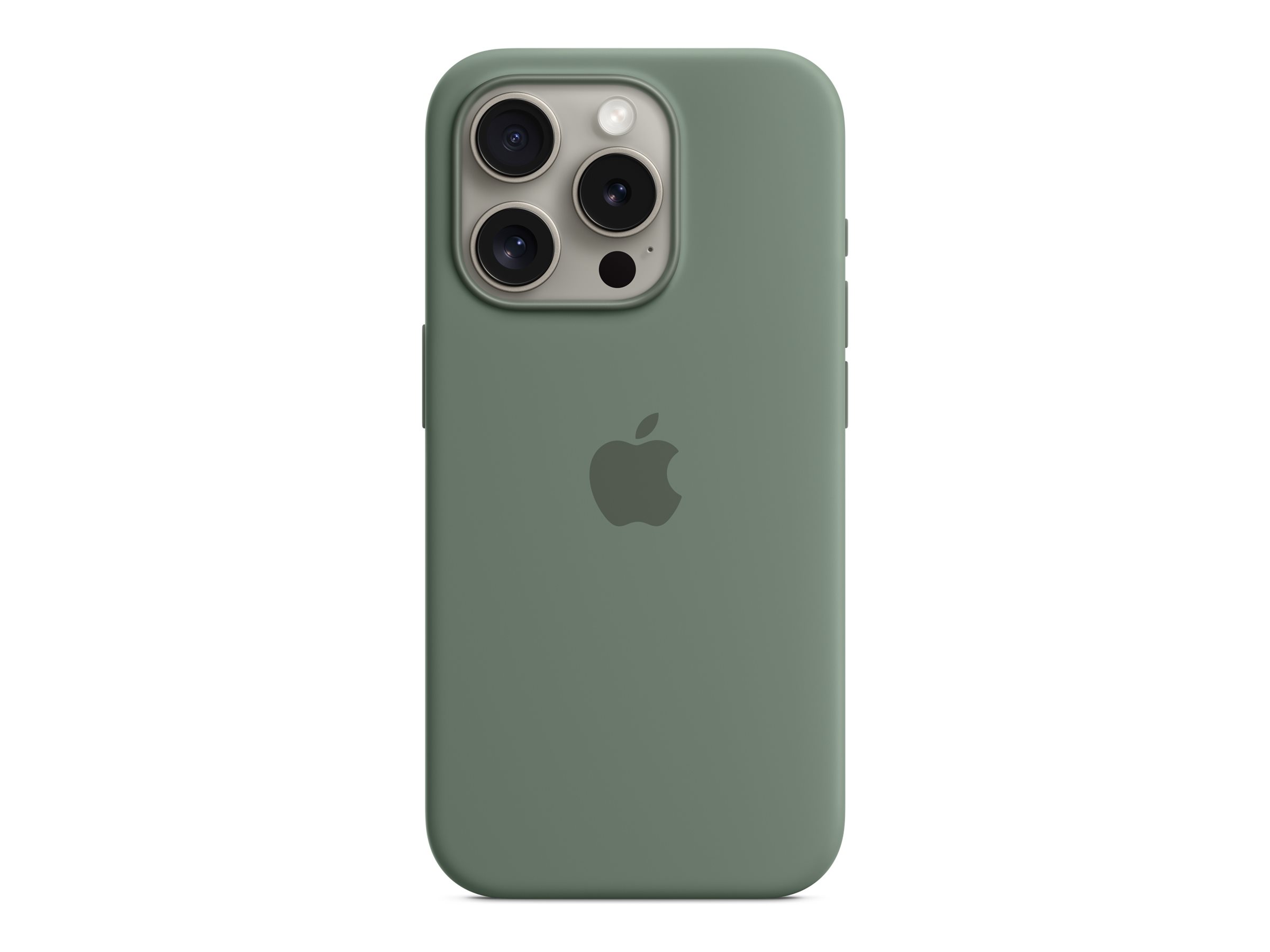 Apple - Coque de protection pour téléphone portable - compatibilité avec MagSafe - silicone - cyprès - pour iPhone 15 Pro - MT1J3ZM/A - Coques et étuis pour téléphone portable