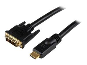 StarTech.com Câble HDMI vers DVI-D 15 m - M/M - Câble adaptateur - HDMI mâle pour DVI-D mâle - 15 m - blindé - noir - HDDVIMM15M - Câbles HDMI