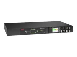 APC NetShelter - Commutateur de transfert automatique (rack-montable) - AC 207-253 V - 3700 VA - monophasé - USB, Ethernet 10/100/1000 - connecteurs de sortie : 9 - 1U - 2.44 m cordon - noir - AP4423A - Accessoires d'alimentation
