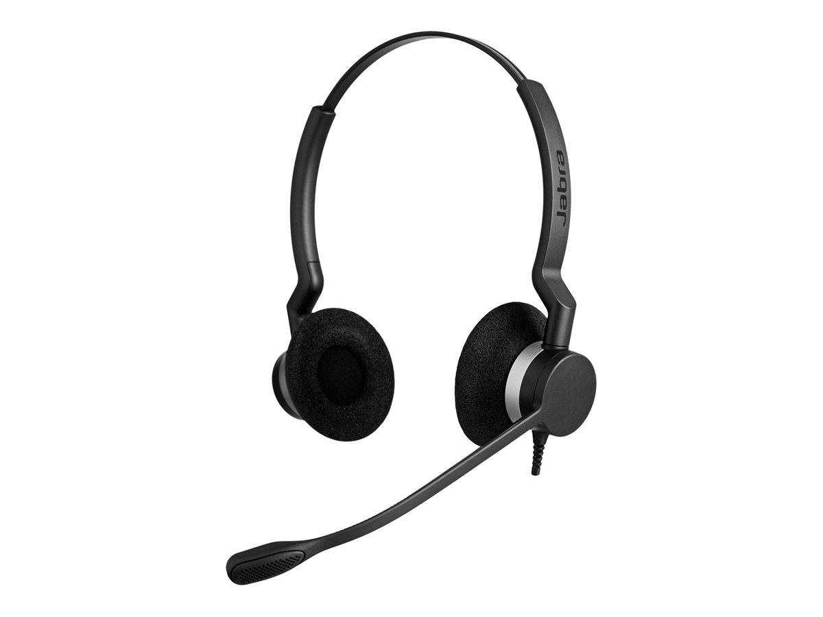 Jabra BIZ 2300 QD Duo - Micro-casque - sur-oreille - filaire - 2309-820-104 - Écouteurs