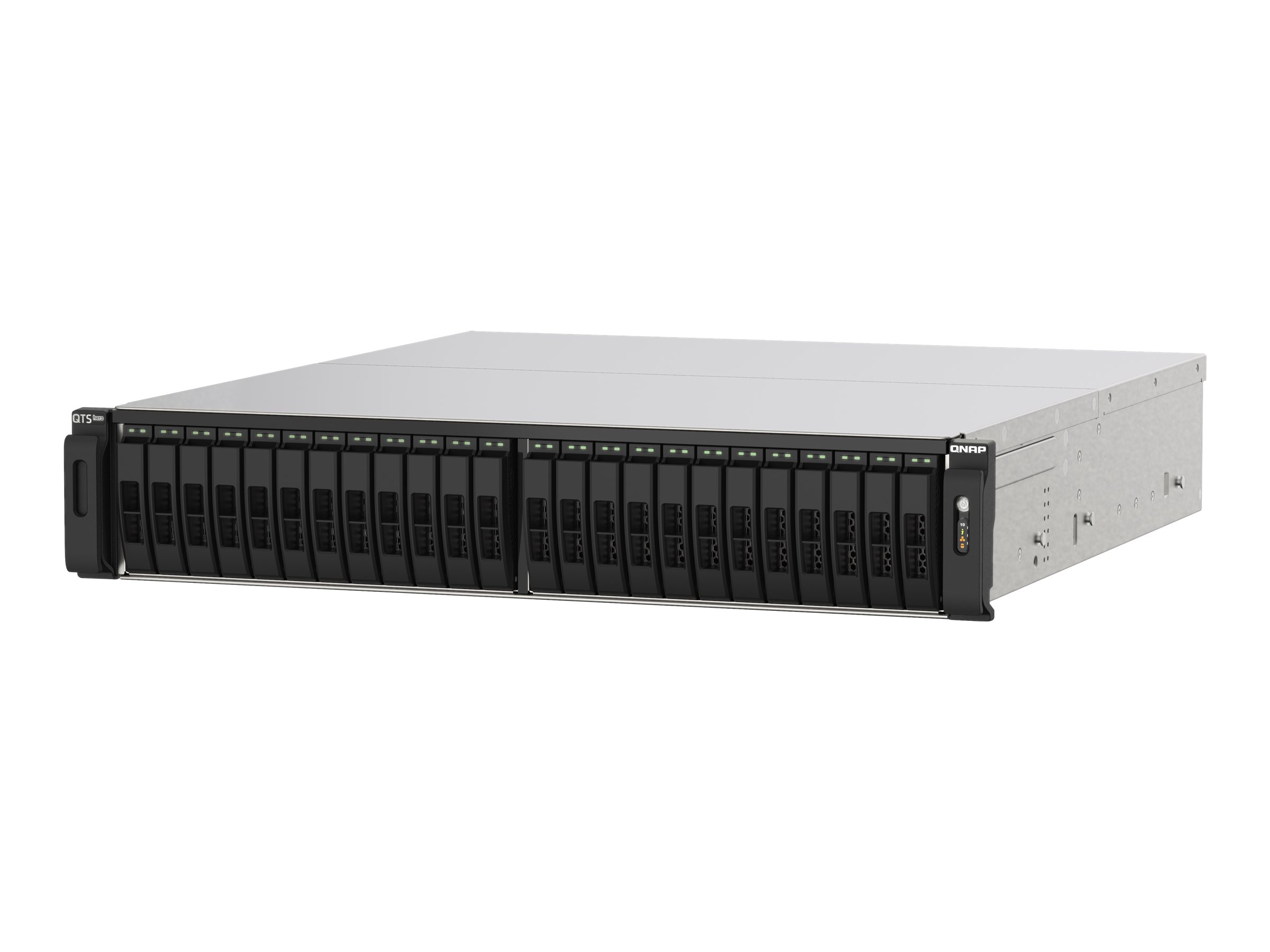 QNAP TS-H2490FU - Serveur NAS - 24 Baies - rack-montable - PCI Express 3.0 x4 (NVMe) - RAID RAID 0, 1, 5, 6, 10, 50, JBOD, 60 - RAM 128 Go - 25 Gigabit Ethernet - iSCSI support - TS-H2490FU-7302P-128G - NAS