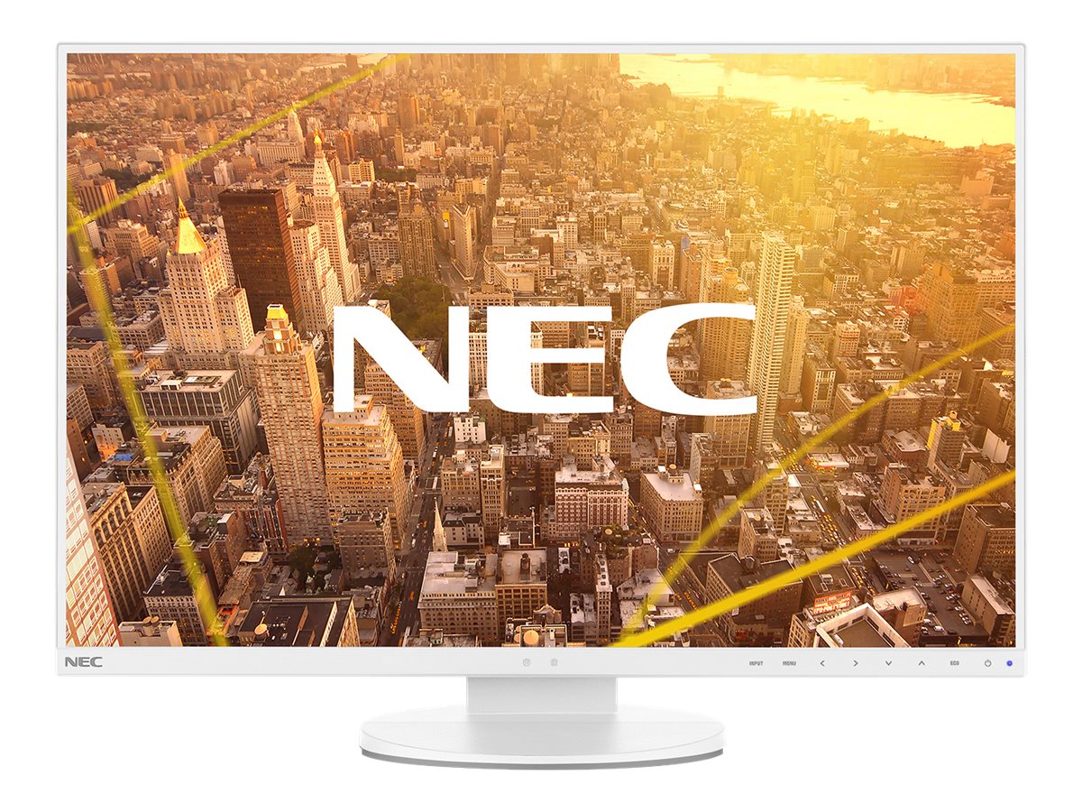 NEC MultiSync EA245WMi-2 - Écran LED - 24" - 1920 x 1200 - AH-IPS - 300 cd/m² - 1000:1 - 6 ms - HDMI, DVI-D, VGA, DisplayPort - haut-parleurs - blanc - 60004488 - Écrans d'ordinateur