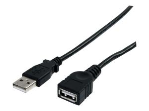 StarTech.com Câble d'extension USB 2.0 A vers A de 1,8 m - Rallonge USB - M/F - Rallonge de câble USB - USB (M) pour USB (F) - USB 2.0 - 1.8 m - noir - pour P/N: 35FCREADBK3, ICUSB2321F, ICUSB232V2, LTUB1MBK, MSDREADU2OTG, ST4200MINI2, UUSBOTG - USBEXTAA6BK - Câbles USB