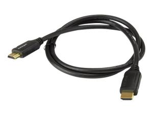 StarTech.com Câble HDMI grande vitesse haute qualité avec Ethernet de 1 m - Cordon HDMI vers HDMI - Câble HDMI 2.0 - 4K 60 Hz - Câble HDMI avec Ethernet - HDMI mâle pour HDMI mâle - 1 m - noir - pour P/N: EXTEND-HDMI-4K40C6P1, KITBXAVHDPEU, KITBXAVHDPUK, KITBXDOCKPEU, KITBXDOCKPUK - HDMM1MP - Accessoires pour systèmes audio domestiques