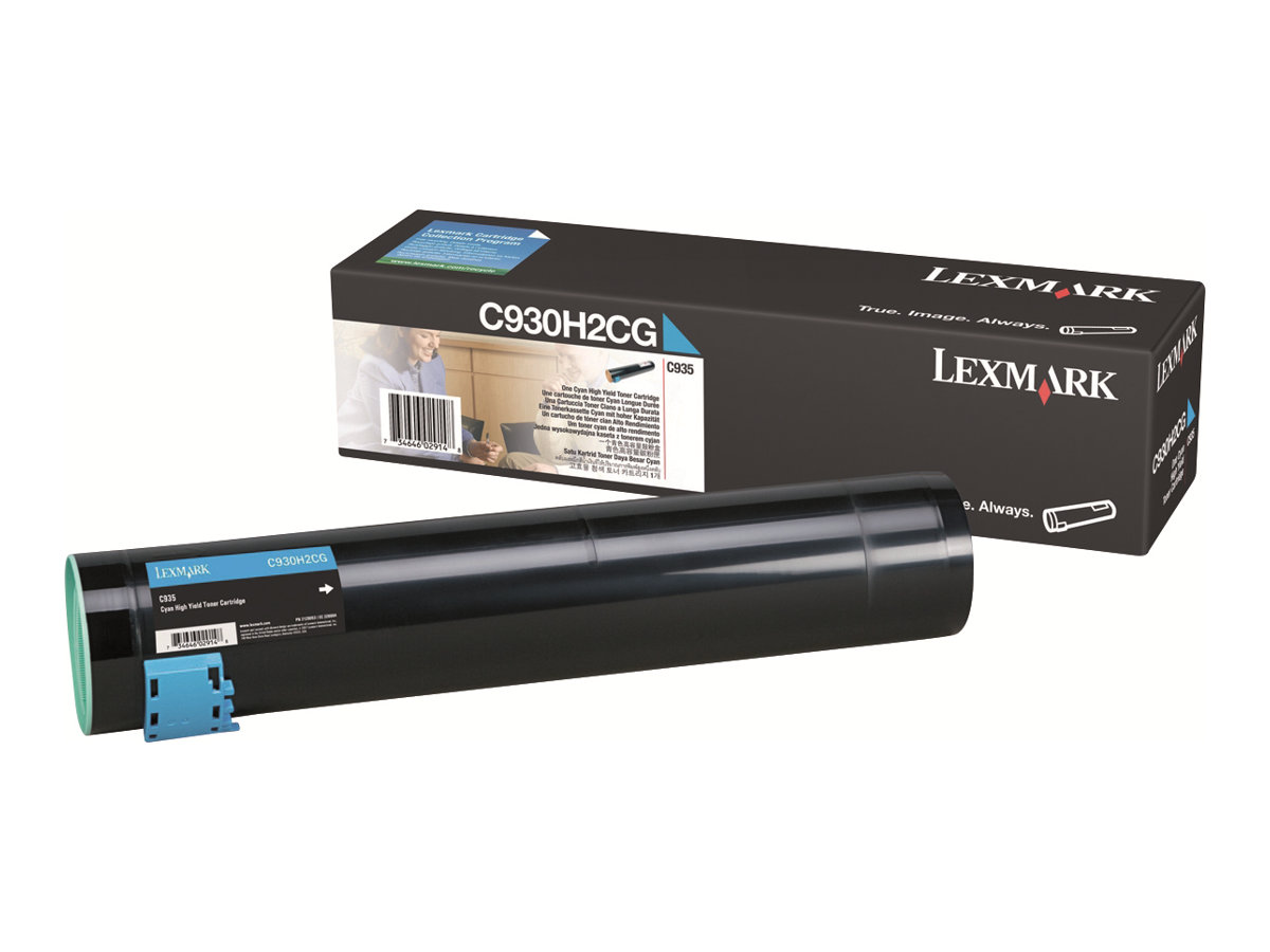 Lexmark - À rendement élevé - cyan - original - cartouche de toner LCCP - pour Lexmark C935dn, C935dtn, C935dttn, C935hdn - C930H2CG - Cartouches de toner Lexmark