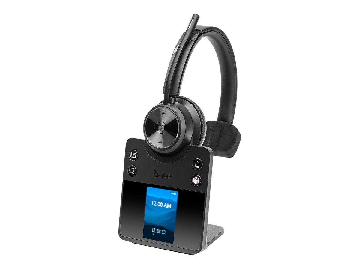Poly Savi 7410 OFFICE - Savi 7400 series - micro-casque - sur-oreille - DECT / Bluetooth - sans fil - noir - 8L589AA#ABB - Écouteurs