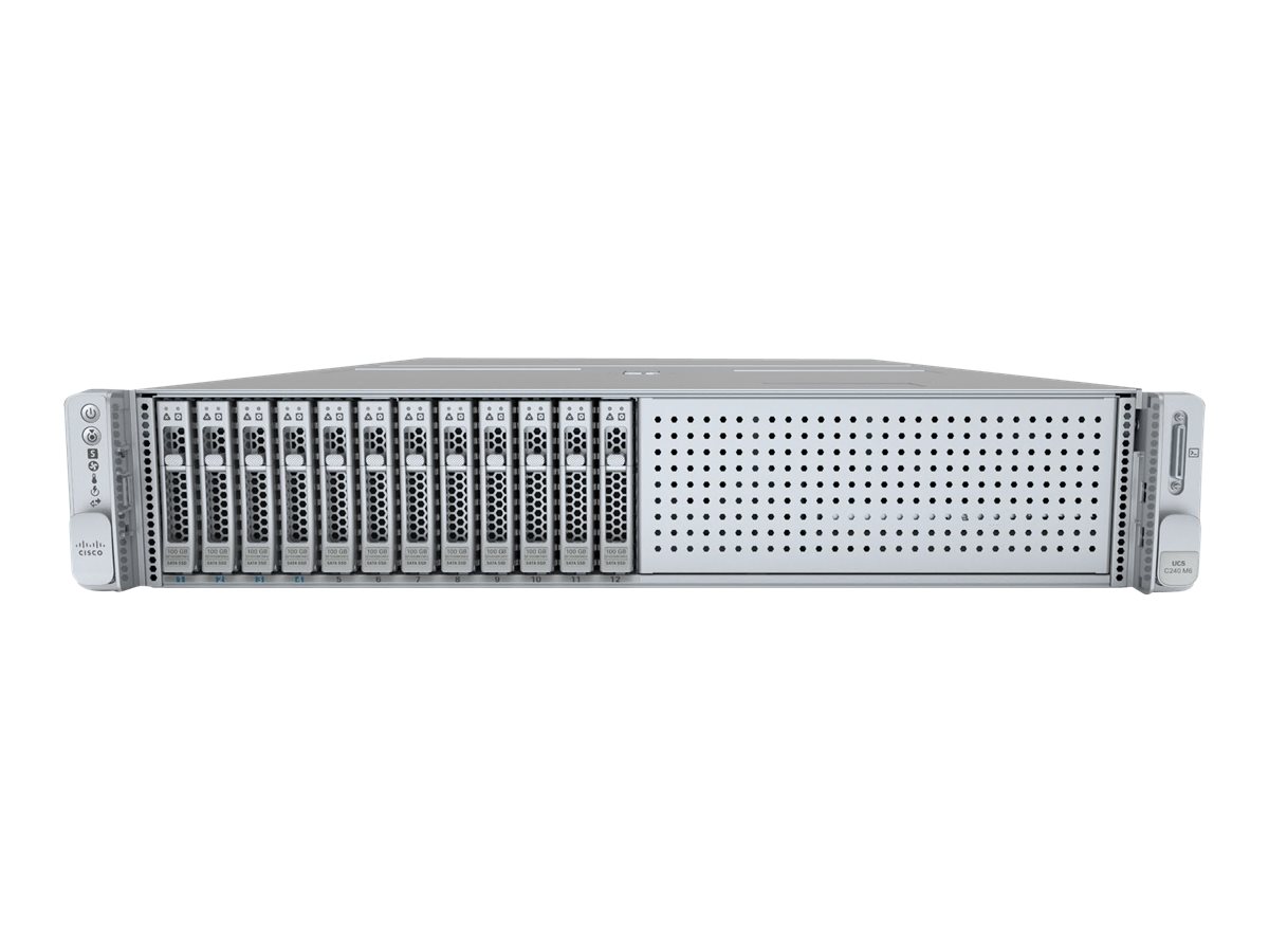 Cisco UCS C240 M6 SFF Rack Server - Serveur - Montable sur rack - 2U - 2 voies - pas de processeur - RAM 0 Go - SATA/SAS/PCI Express - hot-swap 2.5" baie(s) - aucun disque dur - G200e - Gigabit Ethernet - moniteur : aucun - UCSC-C240-M6S-CH - Serveurs rack