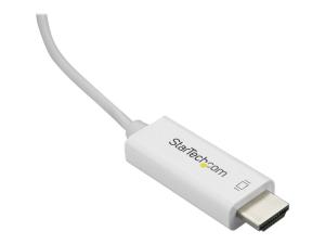 StarTech.com Câble adaptateur USB-C vers HDMI 4K 60 Hz de 2 m - Câble USB Type-C vers HDMI en blanc - Adaptateur vidéo externe - VL100 - USB-C - HDMI - blanc - pour P/N: TB4CDOCK - CDP2HD2MWNL - Adaptateurs vidéo grand public