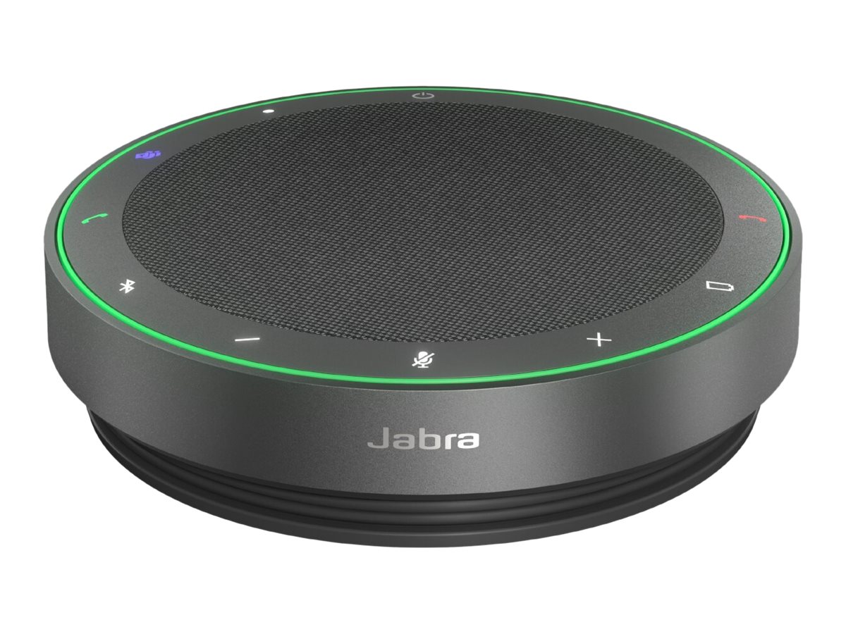 Jabra Speak2 75 MS - Haut-parleur main libre - Bluetooth - sans fil - USB-C, USB-A - gris foncé - Certifié pour Microsoft Teams Rooms, Optimisé pour Microsoft Teams, Certifié Microsoft Swift Pair - 2775-329 - Speakerphones