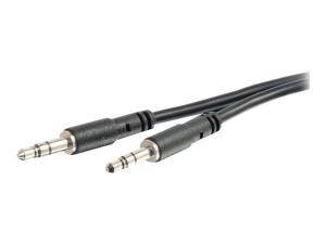 C2G Slim 6ft Slim Aux 3.5mm Audio Cable - M/M - Câble audio - mini-phone stereo 3.5 mm mâle pour mini-phone stereo 3.5 mm mâle - 1.83 m - blindé - noir - 22601 - Câbles audio