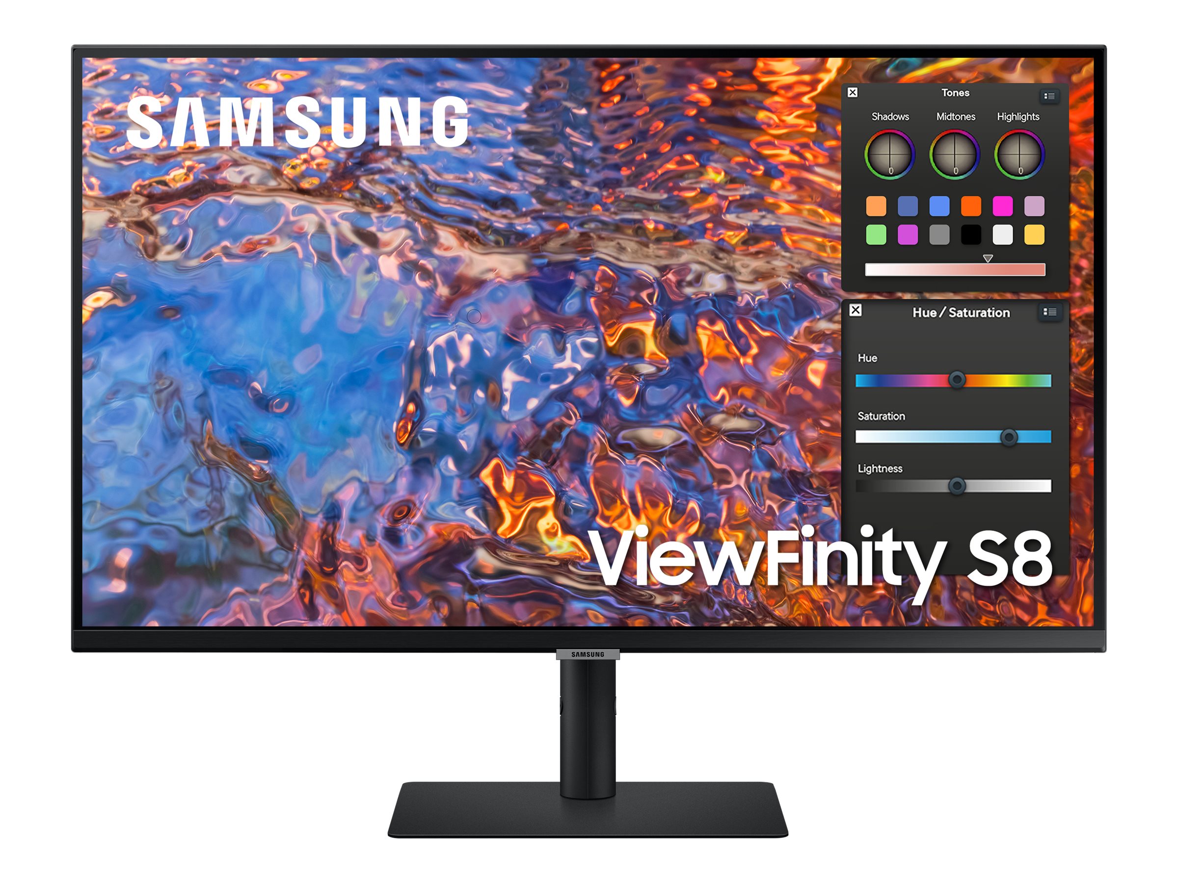 Samsung ViewFinity S8 S32B800PXP - S80PB Series - écran LED - 32" - 3840 x 2160 4K @ 60 Hz - IPS - 350 cd/m² - 1000:1 - DisplayHDR 600 - 5 ms - HDMI, DisplayPort, USB-C - noir - LS32B800PXPXEN - Écrans d'ordinateur