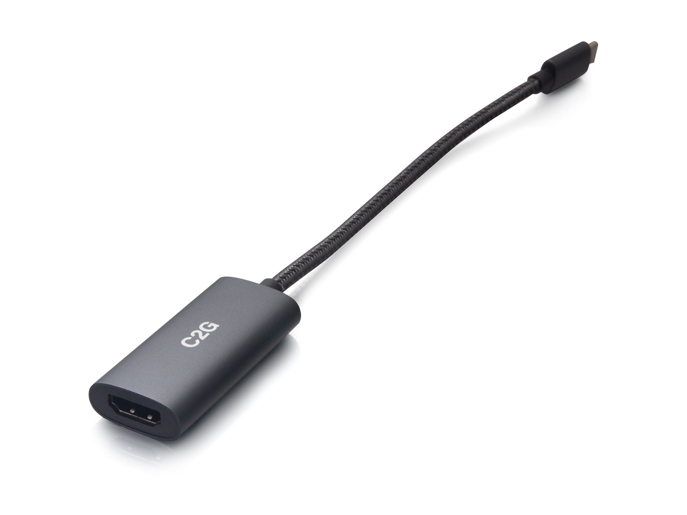 C2G USB C to HDMI Adapter - AV Adapter - 8K 60Hz - Black - M/F - Adaptateur vidéo - 24 pin USB-C mâle pour HDMI femelle - 24.9 cm - noir - support pour 8K60Hz - C2G54550 - Accessoires pour téléviseurs