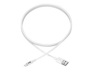 Eaton Tripp Lite Series USB-A to Lightning Sync/Charge Cable (M/M) - MFi Certified, White, 3 ft. (0.9 m) - Câble de données /d'alimentation - USB mâle pour Lightning mâle - 1 m - blanc - M100-003-WH - Câbles spéciaux