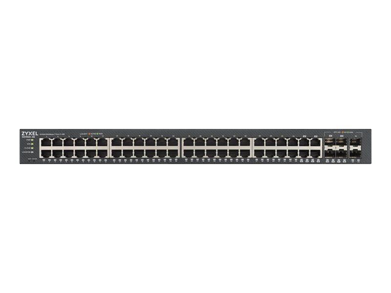 Zyxel GS1920-48v2 - Commutateur - intelligent - 48 x 10/100/1000 + 4 x SFP Gigabit combiné + 2 x Gigabit SFP - Montable sur rack - GS1920-48V2-EU0101F - Concentrateurs et commutateurs gigabit