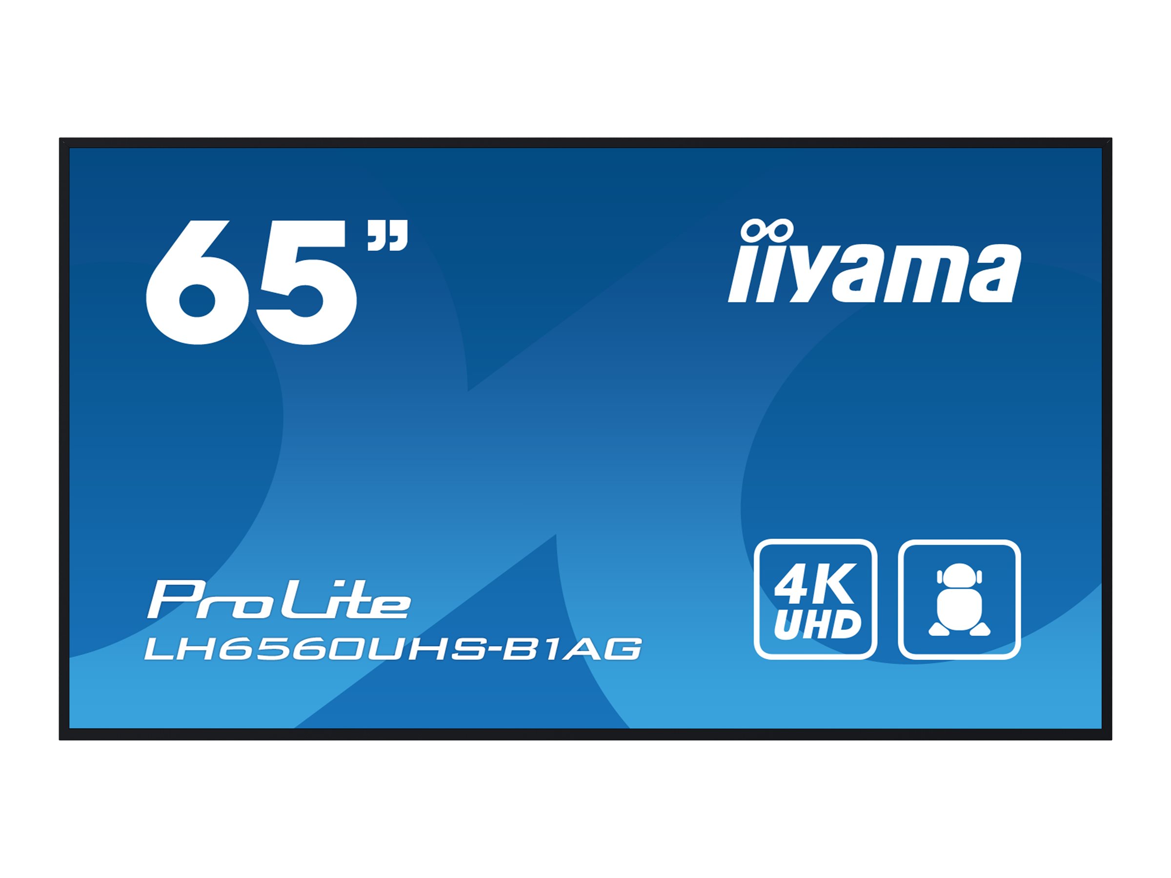 iiyama ProLite LH6560UHS-B1AG - Classe de diagonale 65" (64.5" visualisable) écran LCD rétro-éclairé par LED - signalisation numérique - avec lecteur multimédia SoC intégré - 4K UHD (2160p) 3840 x 2160 - éclairage périphérique - noir, finition matte - LH6560UHS-B1AG - Écrans de signalisation numérique
