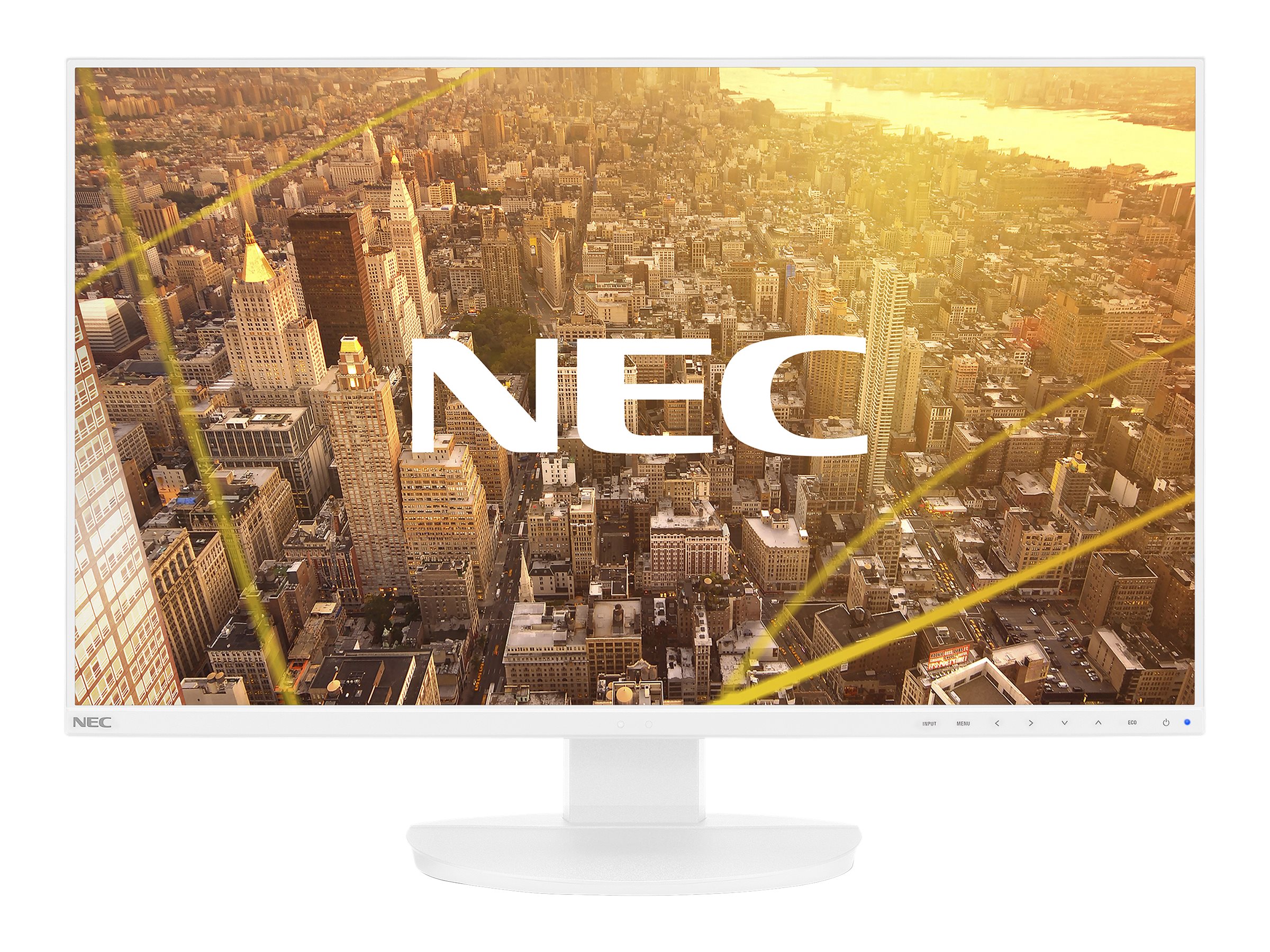 NEC MultiSync EA271F - Écran LED - 27" - 1920 x 1080 Full HD (1080p) - AH-IPS - 250 cd/m² - 1000:1 - 6 ms - HDMI, DVI-D, VGA, DisplayPort - haut-parleurs - blanc - 60004634 - Écrans d'ordinateur