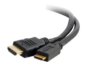 C2G Value Series 1.5m High Speed HDMI to HDMI Mini Cable with Ethernet - 4K - UltraHD - Câble HDMI avec Ethernet - 19 pin mini HDMI Type C mâle pour HDMI mâle - 1.5 m - noir - 81999 - Accessoires pour systèmes audio domestiques