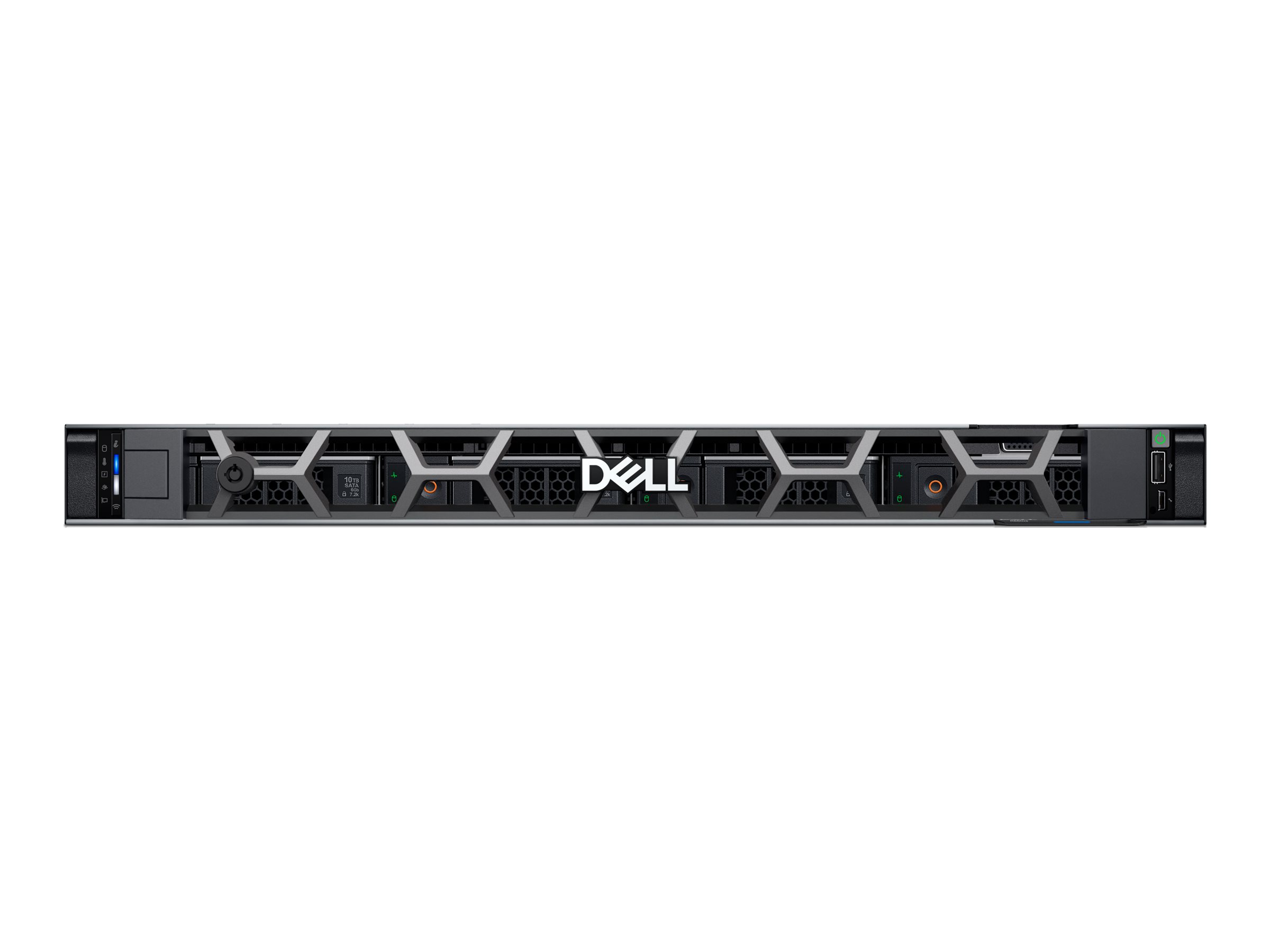 Dell PowerEdge R660xs - Serveur - Montable sur rack - 1U - 2 voies - 1 x Xeon Silver 4410Y / 2 GHz - RAM 32 Go - SAS - hot-swap 2.5" baie(s) - SSD 480 Go - Matrox G200 - Gigabit Ethernet - Aucun SE fourni - moniteur : aucun - noir - BTP - Dell Smart Selection, Dell Smart Value - avec 3 ans de support de base avec service sur place le jour ouvrable suivant - 6JN0K - Serveurs rack