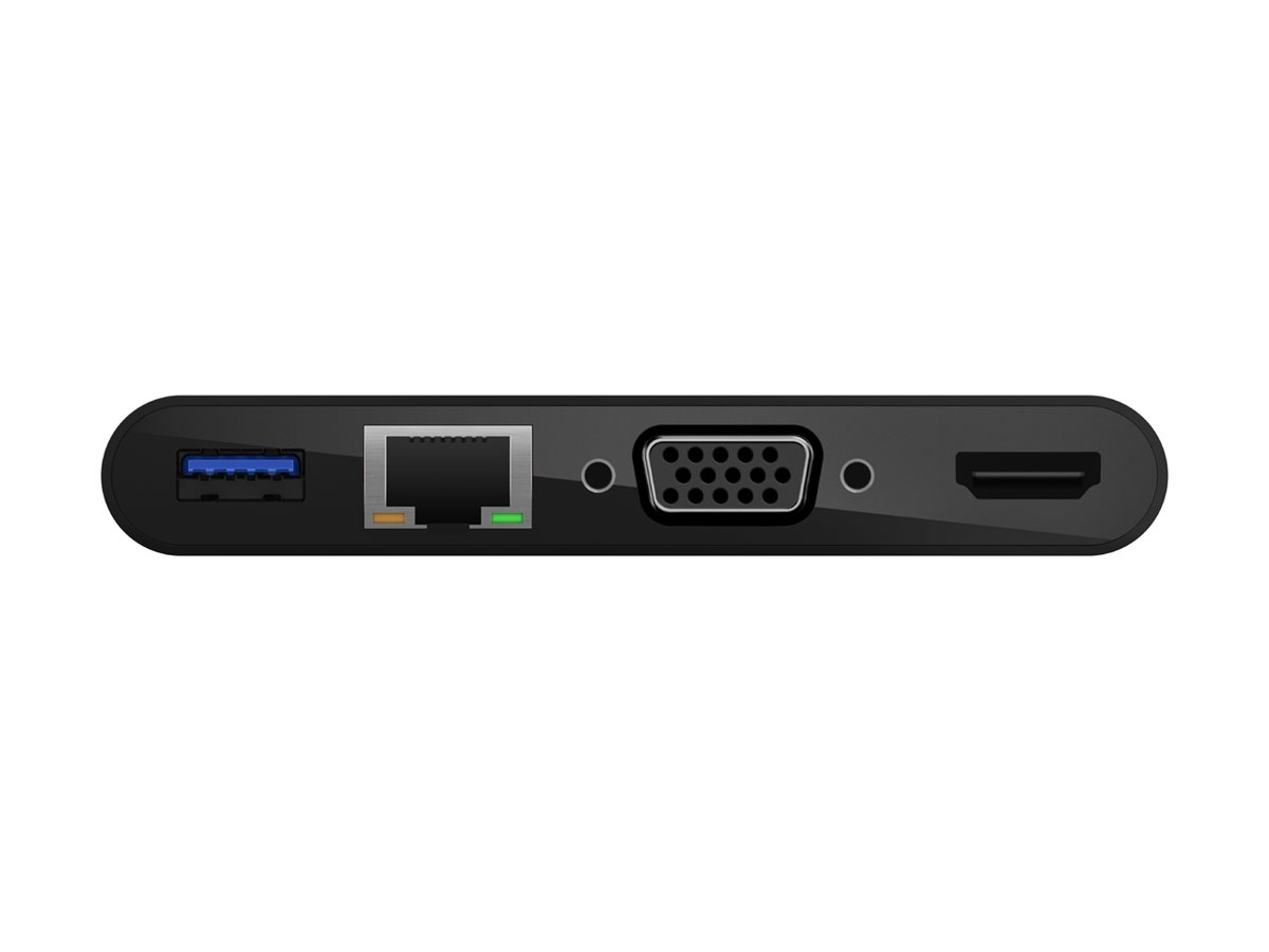 Belkin CONNECT - Adaptateur multiport - USB-C - VGA, HDMI - 1GbE - AVC005btBK - Stations d'accueil pour ordinateur portable
