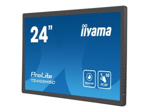 iiyama ProLite T2455MSC-B1 - Écran LED - 24" (23.8" visualisable) - écran tactile - 1920 x 1080 Full HD (1080p) - IPS - 400 cd/m² - 1000:1 - 5 ms - HDMI, DisplayPort, USB - haut-parleurs - noir mat - T2455MSC-B1 - Écrans d'ordinateur
