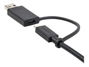 StarTech.com Câble USB-C avec Adaptateur USB-A 1m - Câble Hybride 2-en-1 USB C avec USB-A - USB-C vers USB-C (10Gbps/100W PD) - USB-A vers USB-C (5Gbps) - Idéal pour Dock Hybride (USBCCADP) - Câble USB - 24 pin USB-C (M) pour 24 pin USB-C (M) - 1 m - Alimentation USB (100 W) - pour P/N: DKM30CHDPD, DKM30CHDPDUE - USBCCADP - Câbles USB