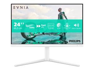 Philips Evnia 3000 24M2N3201A - Écran LED - jeux - 24" (23.8" visualisable) - 1920 x 1080 Full HD (1080p) @ 180 Hz - Fast IPS - 300 cd/m² - 1000:1 - HDR10 - 0.5 ms - 2xHDMI, DisplayPort - haut-parleurs - blanc - 24M2N3201A/00 - Écrans d'ordinateur