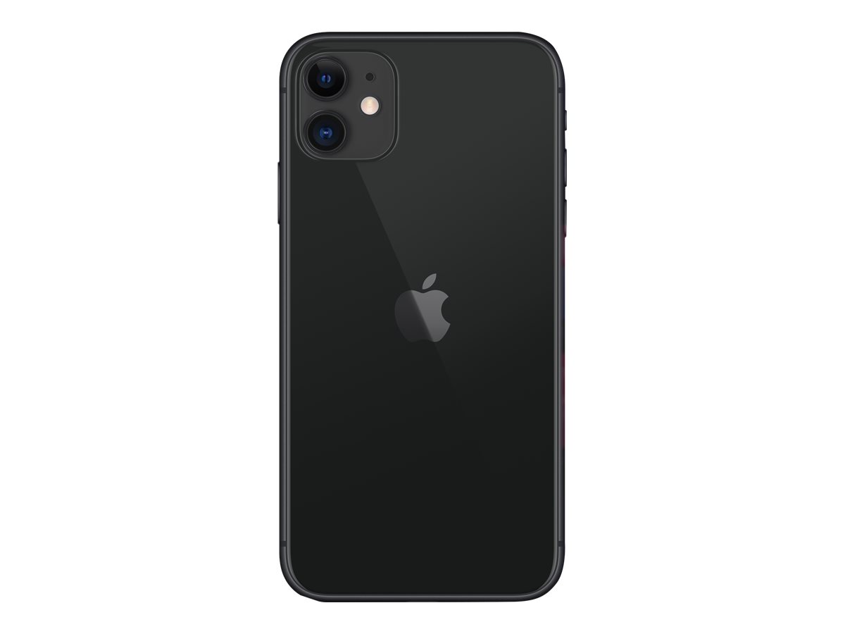 Apple iPhone 11 - 4G smartphone - double SIM / Mémoire interne 64 Go - Écran LCD - 6.1" - 1792 x 828 pixels - 2x caméras arrière 12 MP, 12 MP - front camera 12 MP - noir - MHDA3ZD/A - Téléphones 4G