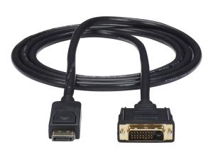 StarTech.com DisplayPort to DVI Cable - 6ft / 2m - 1920 x 1200 - M/M – DP to DVI Adapter Cable – Passive DisplayPort Monitor Cable (DP2DVI2MM6) - Câble adaptateur - DVI-D (M) pour DisplayPort (M) - 1.8 m - noir - DP2DVI2MM6 - Câbles vidéo