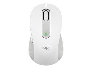 Logitech Signature M650 L LEFT - Souris - grande taille - pour gauchers - optique - 5 boutons - sans fil - Bluetooth, 2.4 GHz - récepteur USB Logitech Logi Bolt - blanc cassé - 910-006240 - Souris