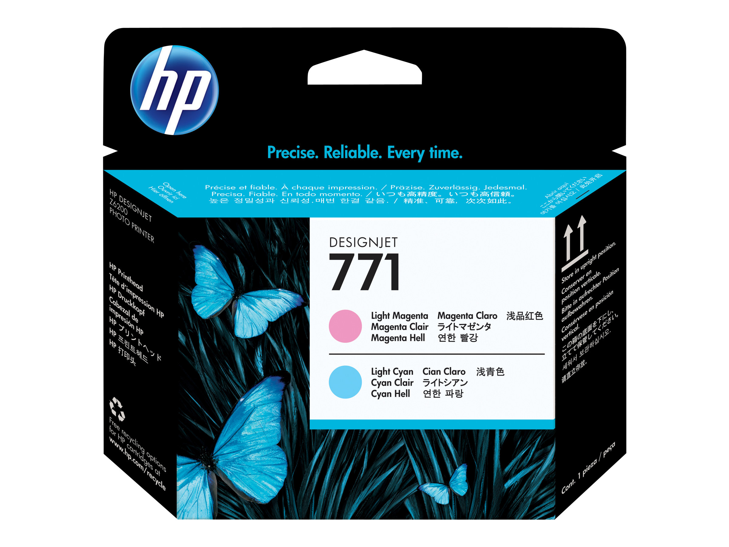 HP 771 - Magenta clair, cyan clair - tête d'impression - pour DesignJet Z6200, Z6600, Z6610, Z6800, Z6810 - CE019A - Têtes d'impression