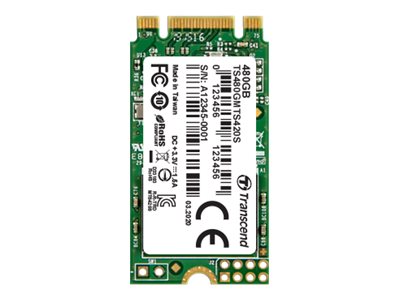 Transcend 420S - SSD - 480 Go - interne - M.2 2242 - SATA 6Gb/s - TS480GMTS420S - Disques SSD