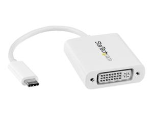 StarTech.com Adaptateur vidéo USB Type-C vers DVI - Convertisseur USB-C vers DVI-I - M/F - 1920x1200 - Blanc (CDP2DVIW) - Adaptateur vidéo externe - USB-C - DVI - blanc - pour P/N: TB4CDOCK - CDP2DVIW - Adaptateurs vidéo grand public