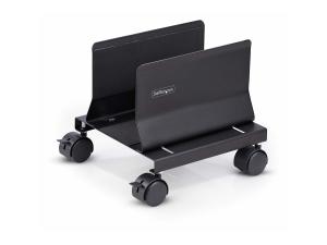 StarTech.com Computer Tower Cart Rolling CPU Caddy w/ Wheels, Adjustable - Chariot - pour ordinateur personnel - acier - noir - CPUMOBILESTND - Chariots