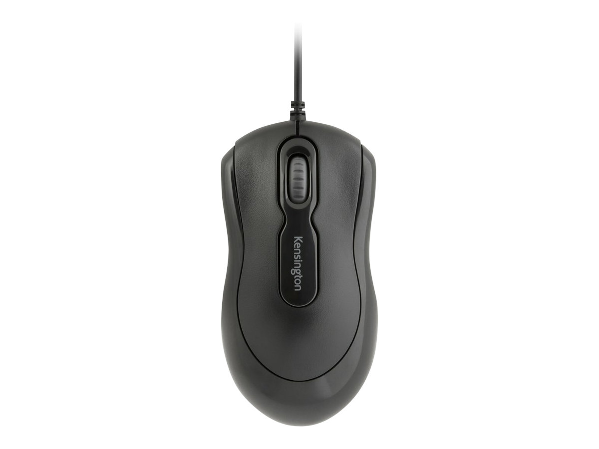 Kensington Mouse-in-a-Box USB - Souris - droitiers et gauchers - optique - 3 boutons - filaire - USB - noir - Pour la vente au détail - K72356EU - Souris