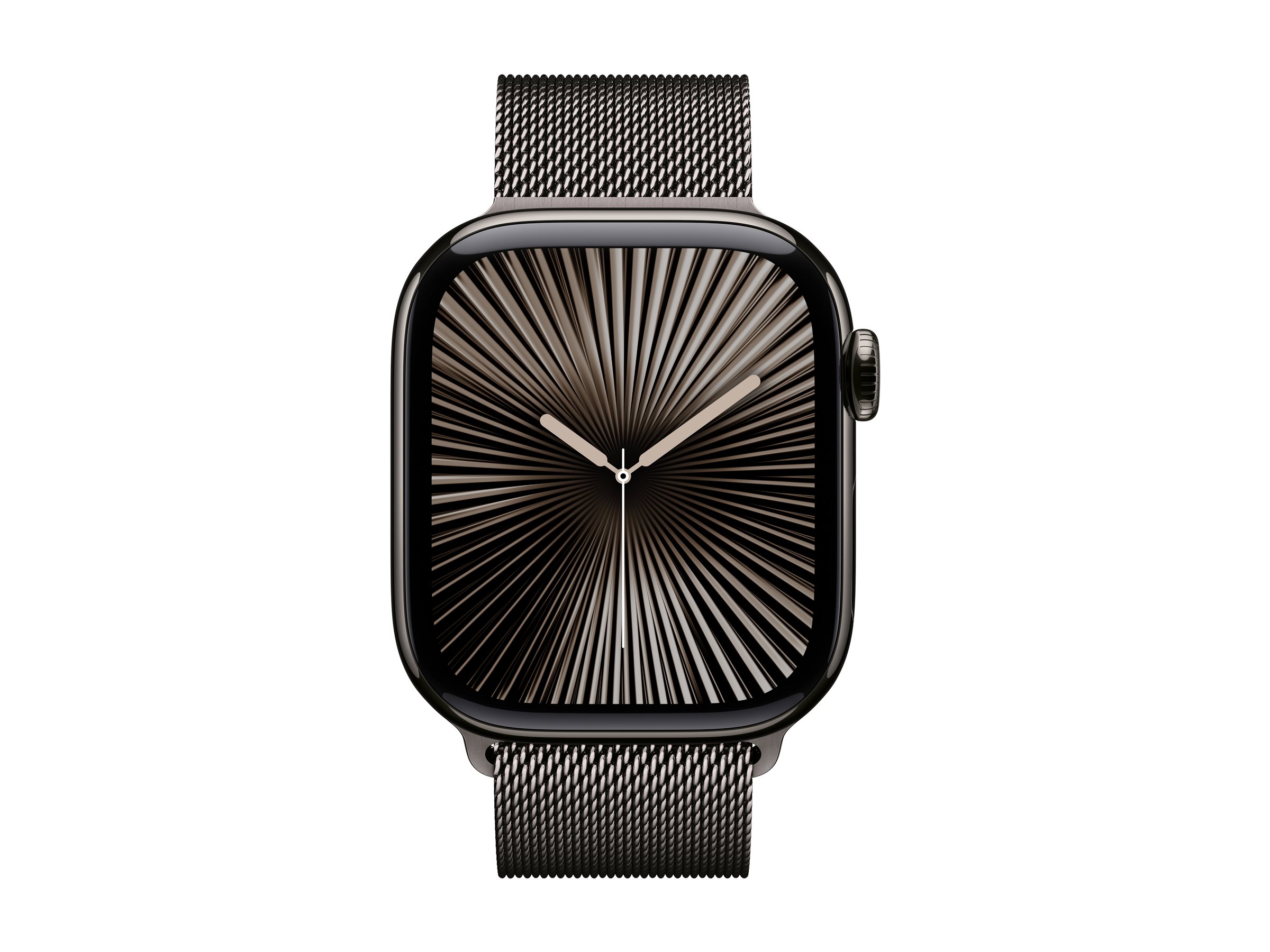 Apple Watch Series 10 (GPS + Cellular) - 42 mm - ardoise titane - montre intelligente avec boucle milanaise - maille en acier inox - ardoise - taille du poignet : 130-180 mm - 64 Go - LTE, Wi-Fi 4, UWB, Bluetooth - 4G - 34.4 g - MX053QF/A - Montres intelligentes