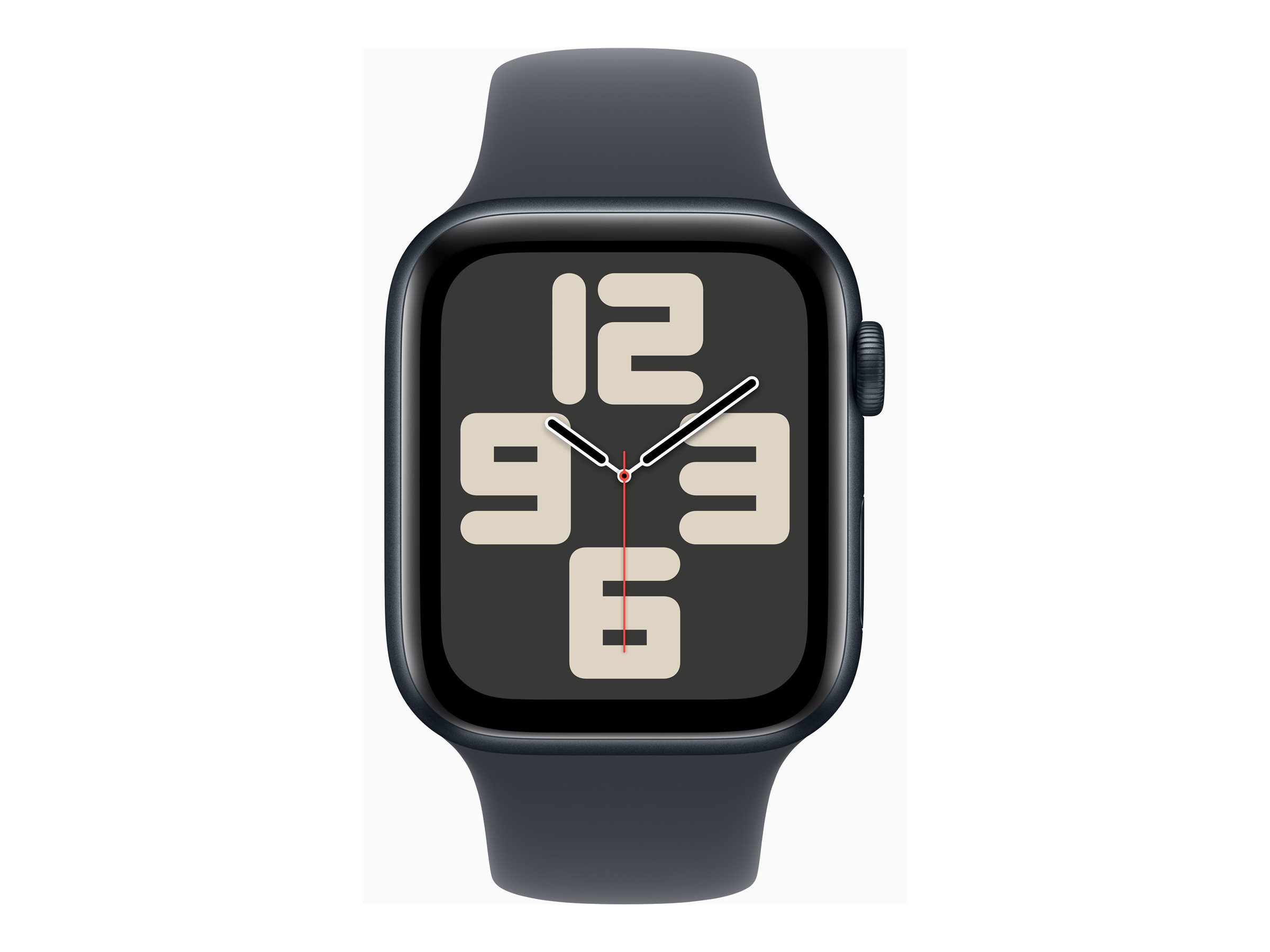 Apple Watch SE (GPS) - 2e génération - 44 mm - aluminium minuit - montre intelligente avec bande sport - fluoroélastomère - minuit - taille du bracelet : M/L - 32 Go - Wi-Fi 4, Bluetooth - 32.9 g - MXEK3QF/A - Montres intelligentes