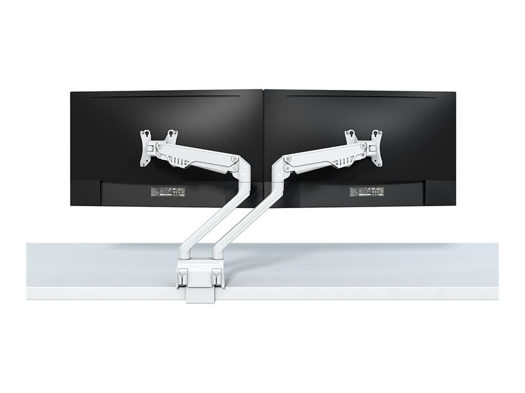Neomounts FPMA-D750DWHITE2 - Kit de montage (support de montage pour bureau) - pleine action - pour 2 écrans LCD - blanc - Taille d'écran : 10"-32" - pinces montables, oeillet - FPMA-D750DWHITE2 - Montages pour TV et moniteur