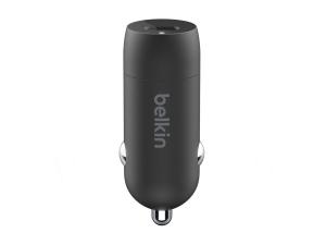 Belkin BOOST CHARGE - Adaptateur d'alimentation pour voiture - 30 Watt - 3 A - Fast Charge (24 pin USB-C) - noir - CCA004BTBK - Batteries et adaptateurs d'alimentation pour téléphone cellulaire