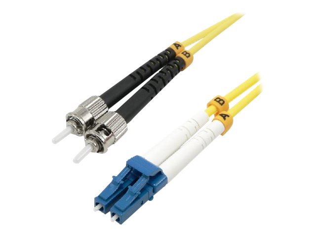 MCL - Câble réseau - mode unique LC (M) pour mode unique ST (M) - 3 m - fibre optique - 9 / 125 micromètres - OS2 - sans halogène - FJOS2/STLC-3M - Câblesenfibres