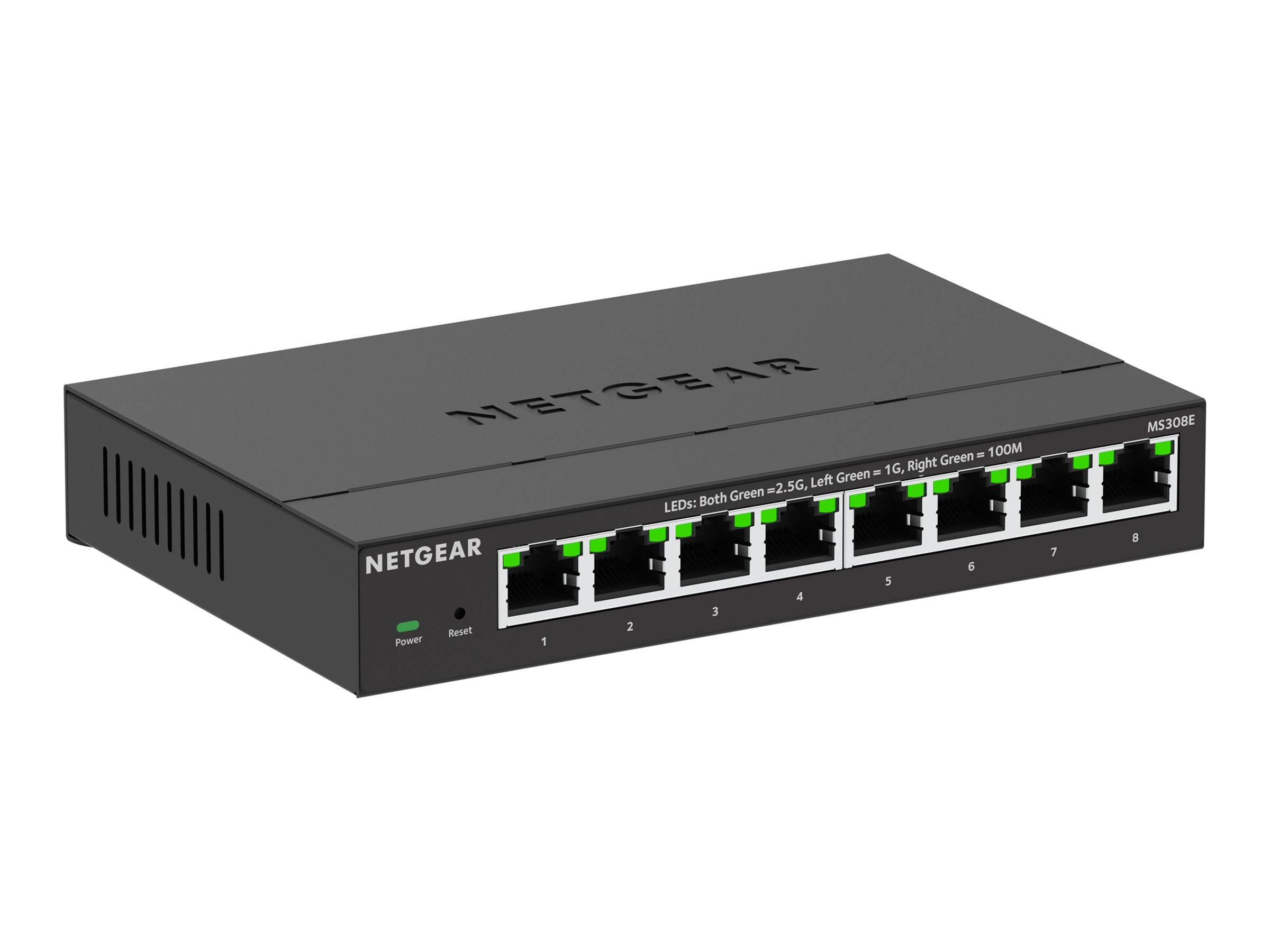 NETGEAR 300 Series Plus MS308 - Commutateur - multi-gigabit - Géré - 8 x 100/1000/2.5G - de bureau, fixation murale - MS308E-100EUS - Commutateurs gérés