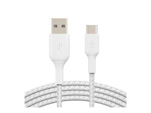 Belkin BOOST CHARGE - Câble USB - 24 pin USB-C (M) pour USB (M) - 2 m - blanc - CAB002BT2MWH - Câbles USB