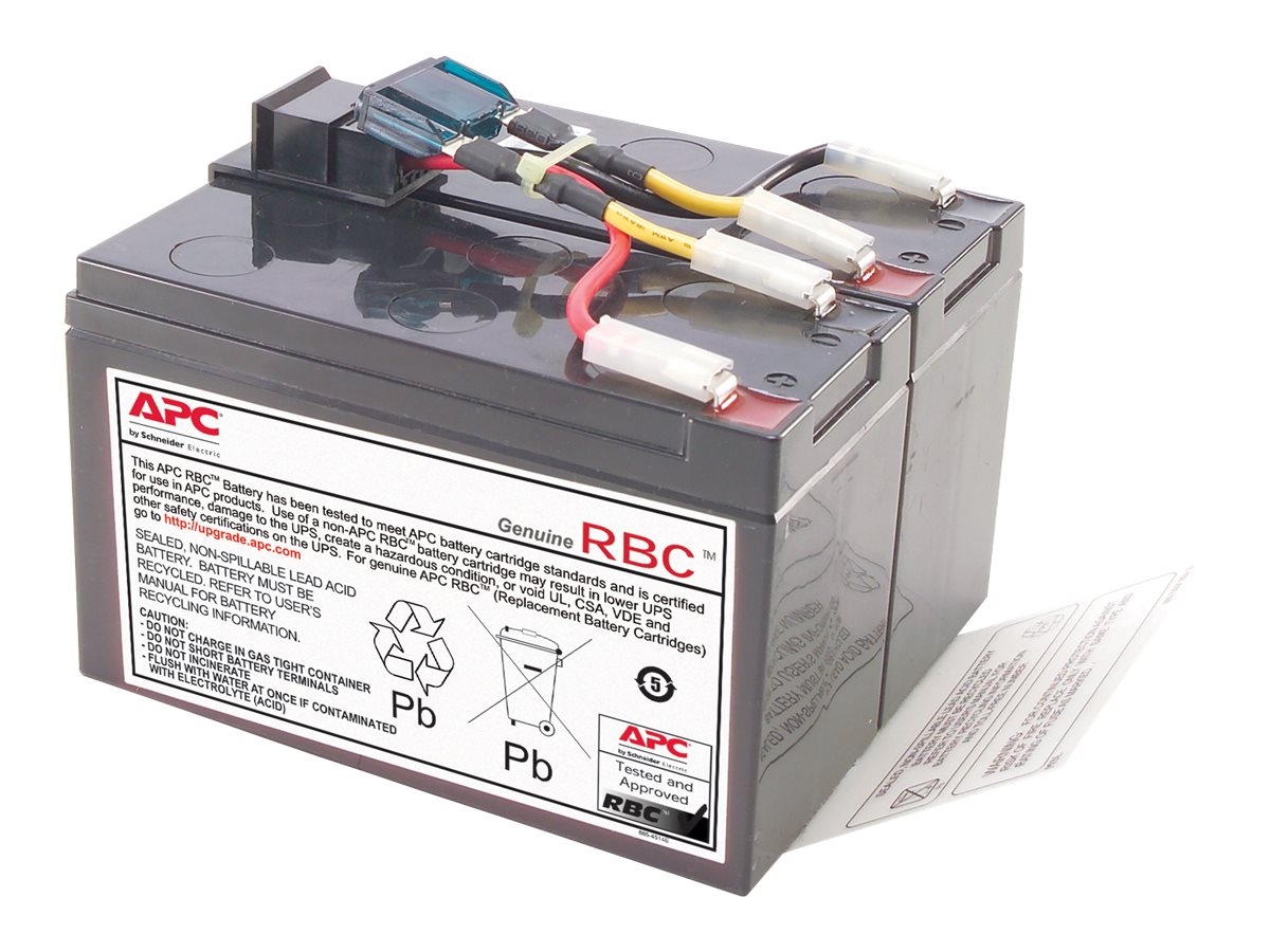 Cartouche de batterie de rechange APC #48 - Batterie d'onduleur - 1 x batterie - Acide de plomb - pour P/N: SMT750, SMT750C, SMT750I, SMT750TW, SMT750US, SUA750ICH, SUA750ICH-45, SUA750-TW - RBC48 - Batteries UPS