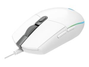 Souris de jeu Logitech G102 LIGHTSYNC - Souris - pour droitiers - optique - 6 boutons - filaire - USB - blanc - 910-005824 - Souris