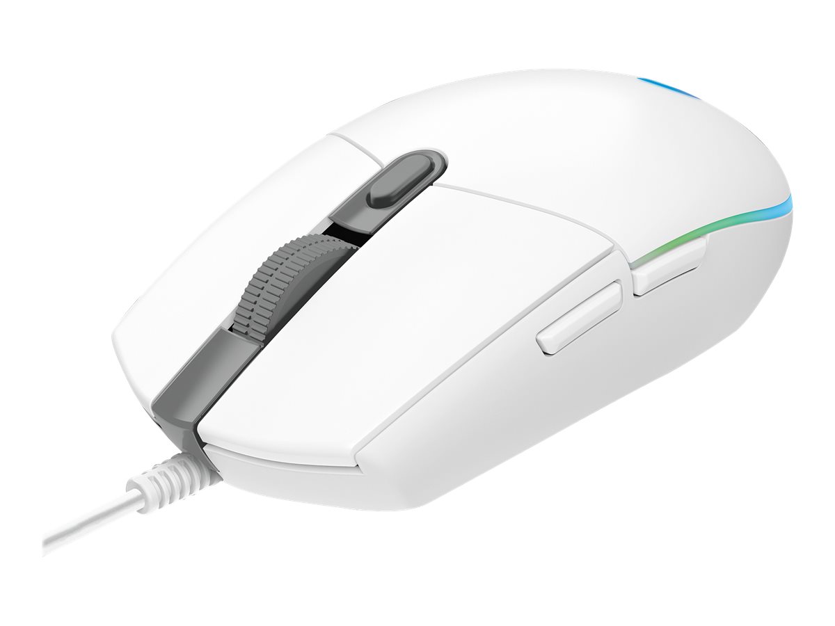 Souris de jeu Logitech G102 LIGHTSYNC - Souris - pour droitiers - optique - 6 boutons - filaire - USB - blanc - 910-005824 - Souris