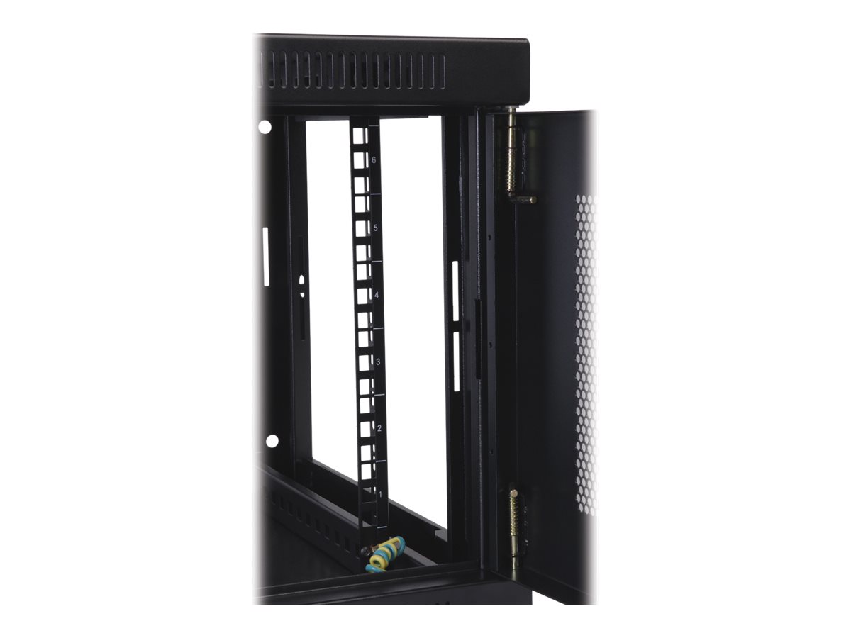 Tripp Lite SmartRack 6U Low-Profile Switch-Depth Wall-Mount Rack Enclosure Cabinet - Rack armoire - montable sur mur, montable sur sol - noir - 6U - 19" - SRW6U - Accessoires pour serveur